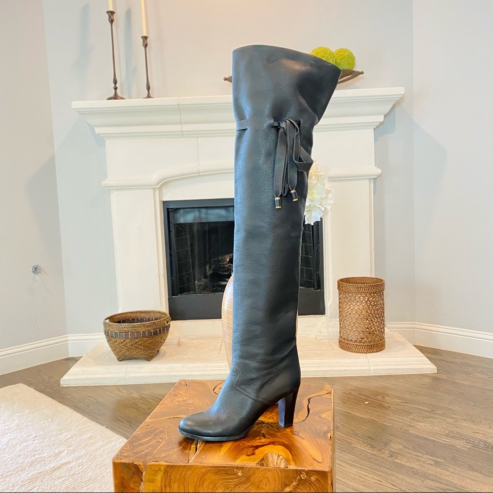 Sold Chloé Over The Knee Thigh High Leather Boots - Picture 4 of 7